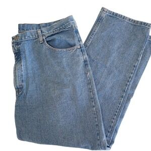 Wrangler Mens 42x30 Relaxed Fit Light Wash Denim Jeans 976T1SB Western Classic